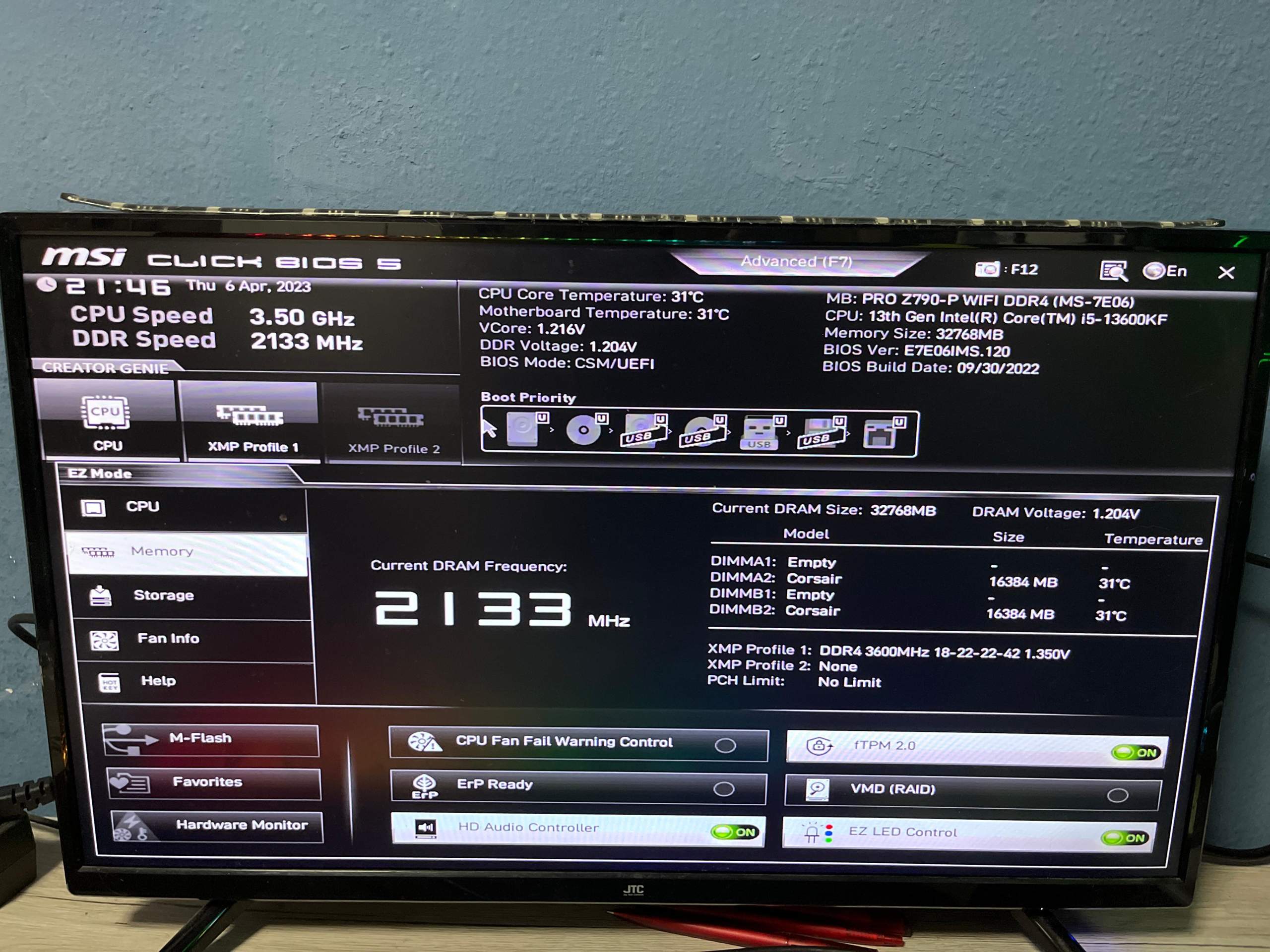 Msi mainboard xmp profil aktivieren? (Gaming PC, BIOS)