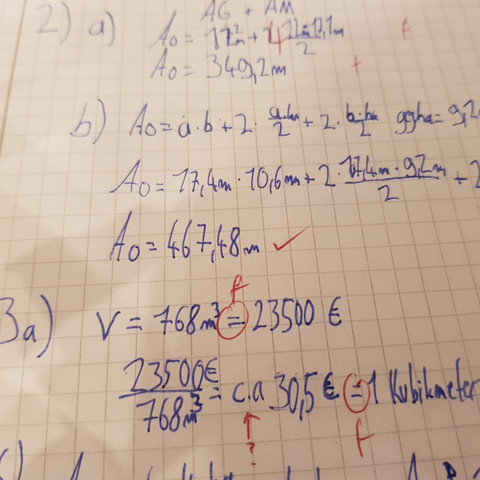 Mstehe Arbeit Punkte zu recht abgezogen ? (Mathe, mathearbeit)