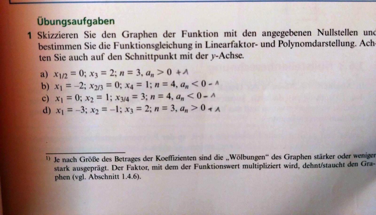Müsste ich als erstes die Polynomfunktion aufstellen, oder wie genau löse ich die Aufgabe ...