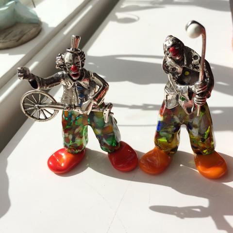 Die 2 Murano Clowns  - (Silber, Wertschätzung, Murano)