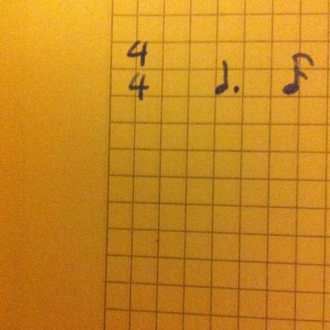 die Ergänzung zum vier/viertel Takt herausfinden? - (Musik, Rhythmus, takt)