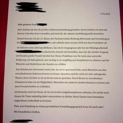 Muss Die Bewerbung Zur Hotelkauffrau Kreativ Gestaltet Sein Schule Ausbildung Job