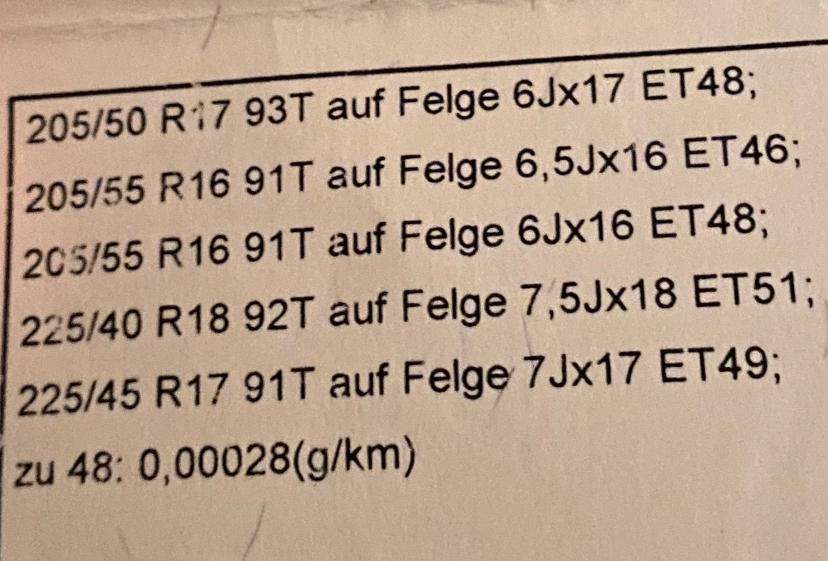 Reifengrsse Eintragen Lassen