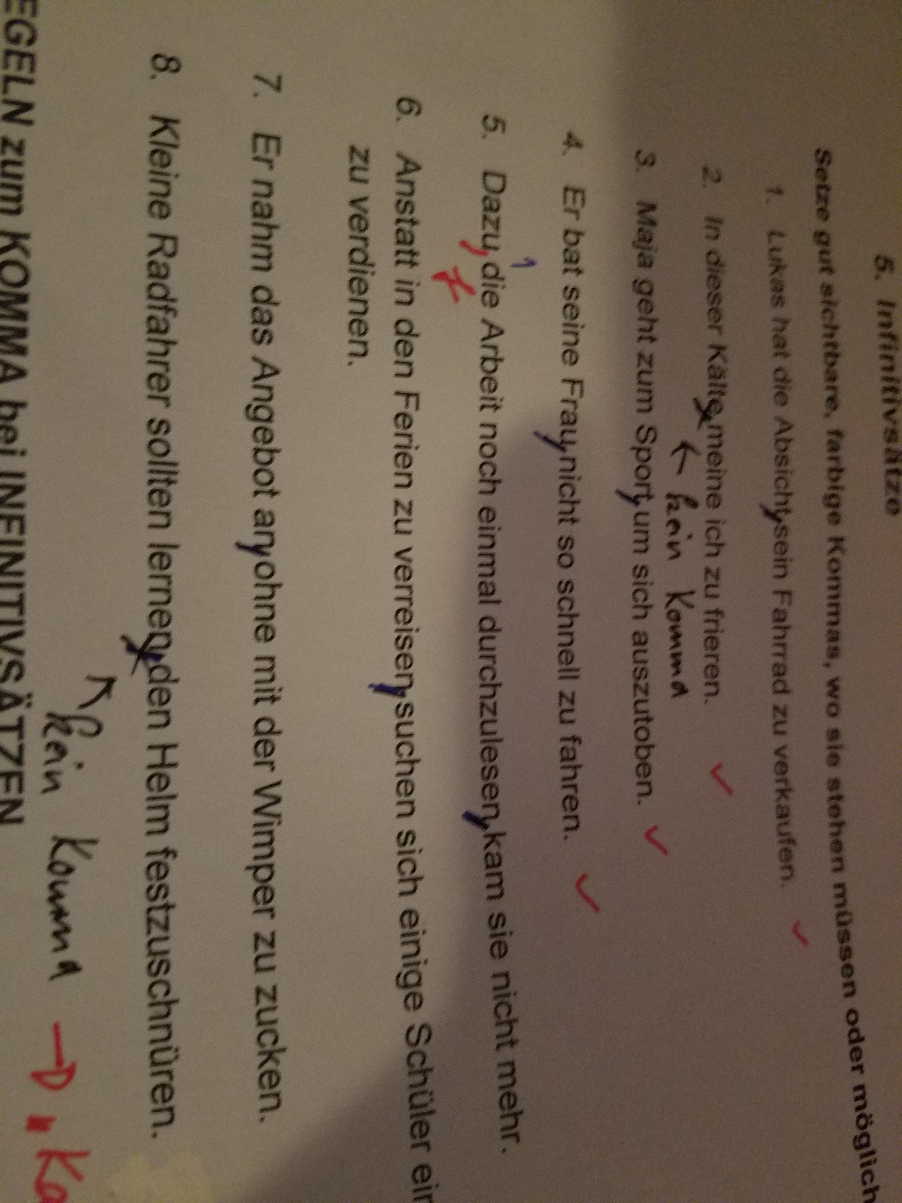 Muss In Dem Satz Ein Komma Sein Schule Deutsch Sprache