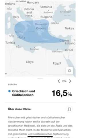 MyHeritage Süditalienisch/ Griechisch?