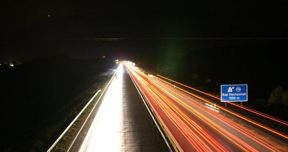 autobahn nachts - (Foto, Kamera)