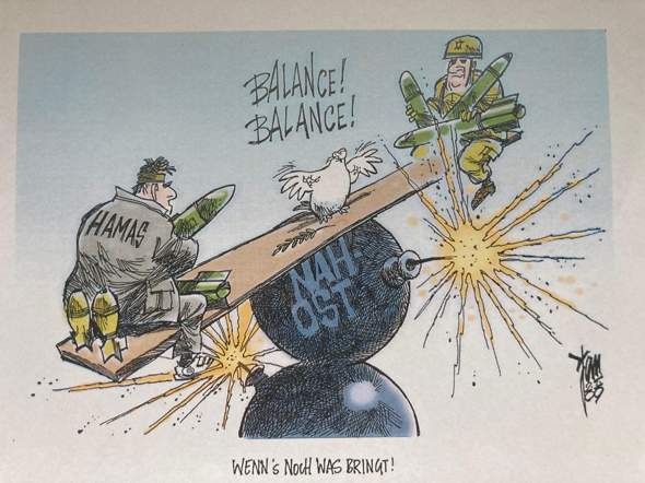 Nahostkonflikt Karikatur Analyse?