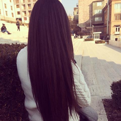 Schwarze lange haare
