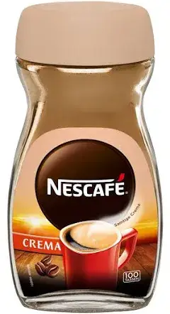 Nescafé Crema, heißt das, da ist irgendwie Milch oder Kaffeeweißer schon enthalten?
