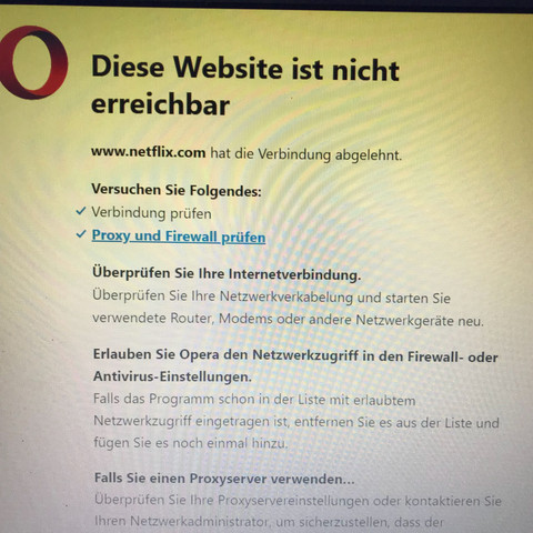 Schon alles ausprobiert  - (Internet, Netflix, Browser)