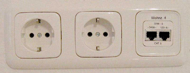 Netzwerksteckdosen Adapter, Strahlung)