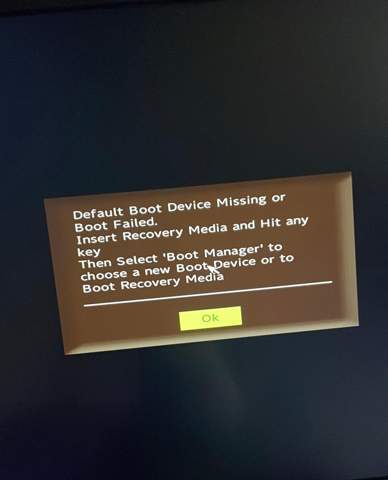 Neuer PC: default Boot device missing or Boot failed? (Windows, Laptop, IT)