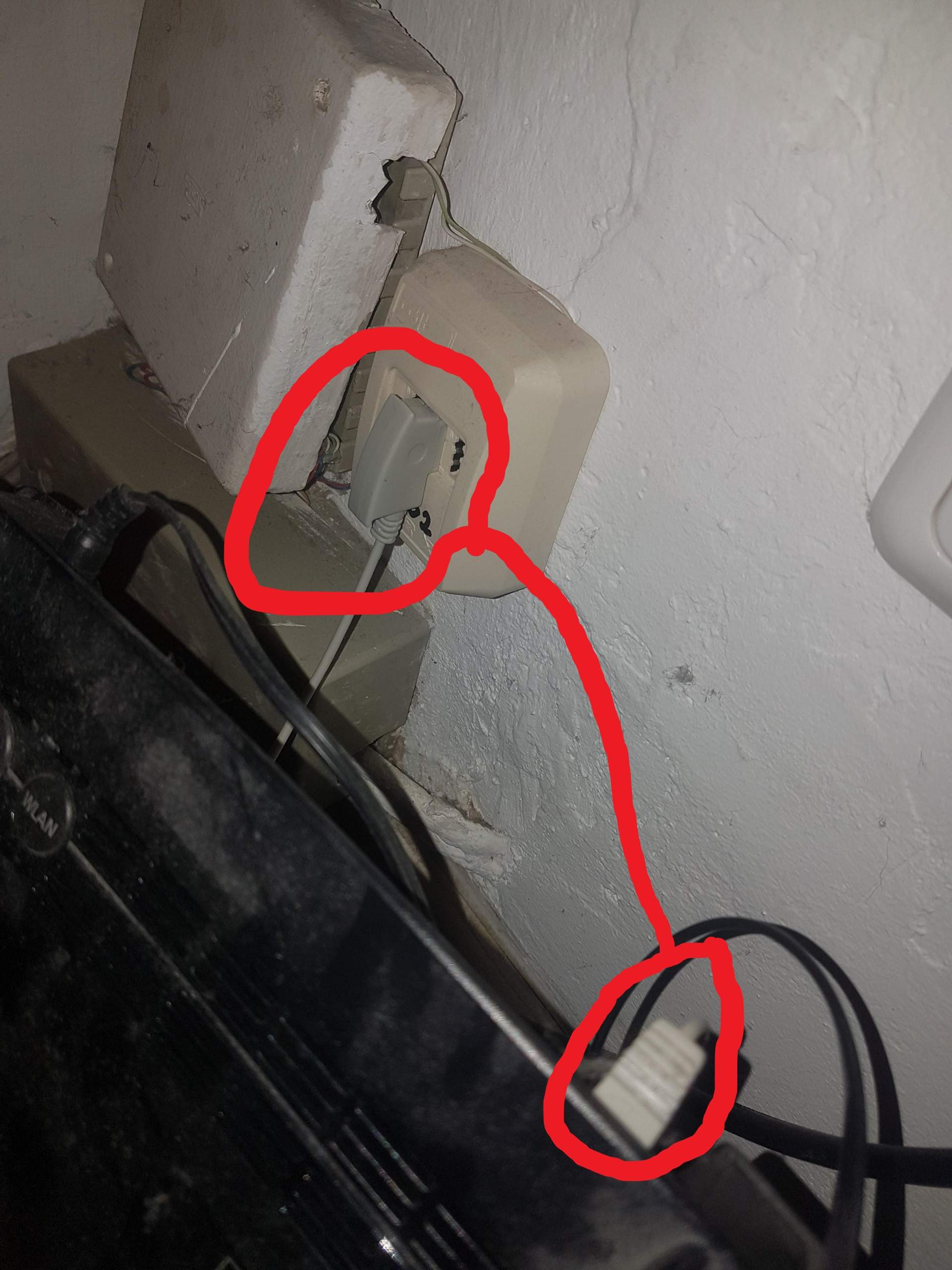 Neuer WLan Router aber kein richtiger Anschluss an meiner Kabeldose