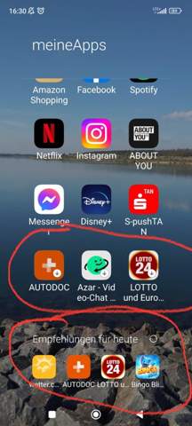 Nicht installierte Apps werden angezeigt?