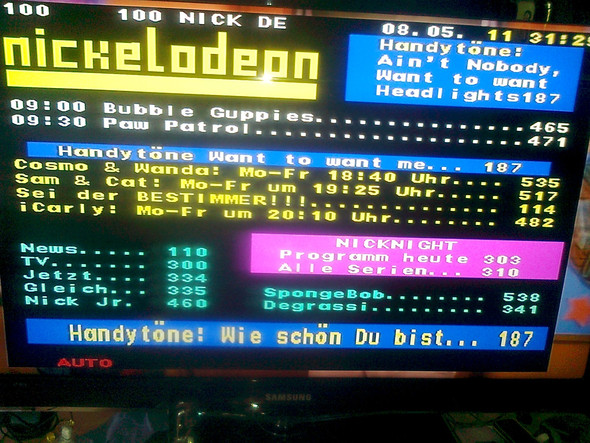 Nick Videotext - (Nickelodeon, Videotext)