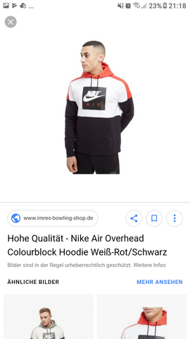 nike air overhead colourblock hoodie weiß-rot/schwarz?