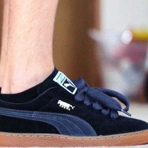 Puma Black mit brauner Sohle - (Nike, Sneaker, Puma)