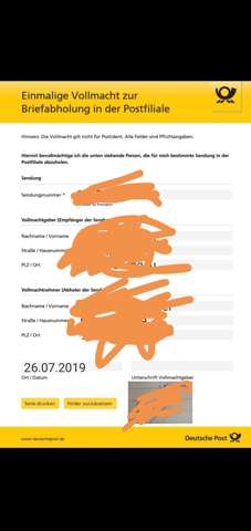 Nimmt Die Post Das An Paket Dhl Vollmacht