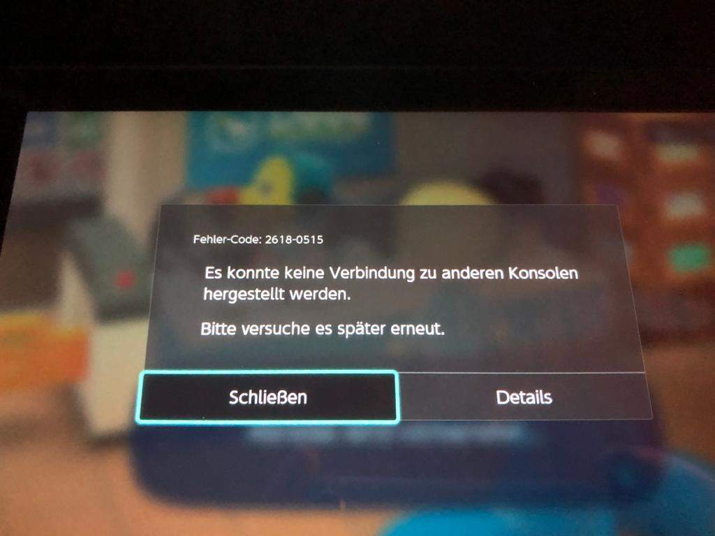Nintendo Switch Internet Problem Fehler Code 2618 0515? (Computer, Technik, Spiele und Gaming)