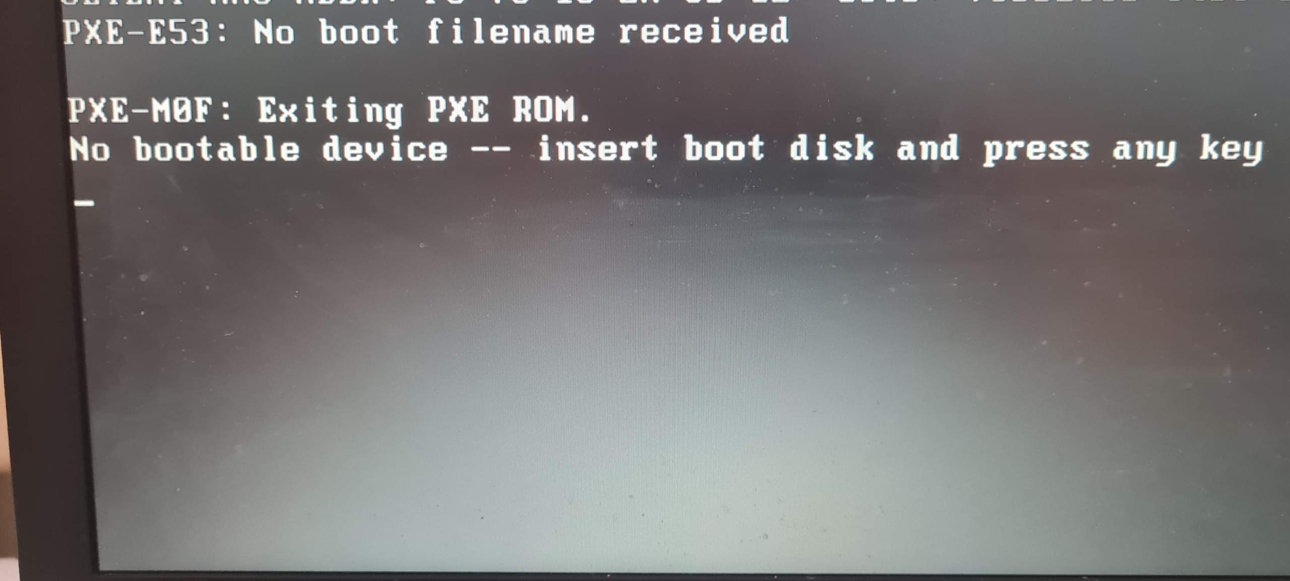 No bootable device -- Insert boot disk and press any key? (Computer ...