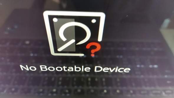 No Bootable Device?