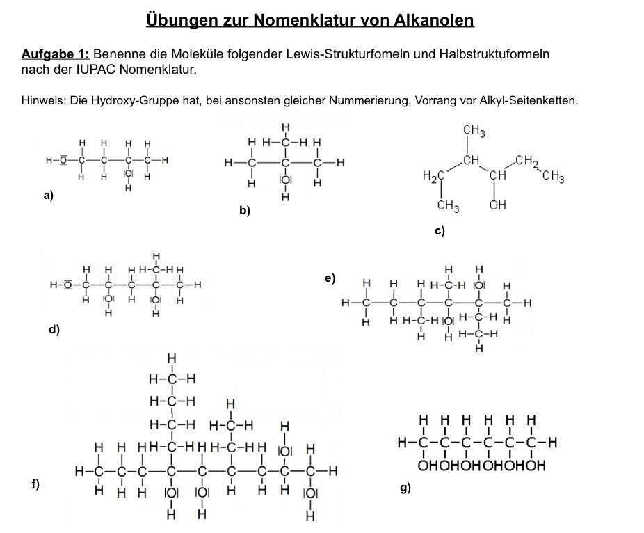 Alkanone Example Nomenklatur von Allkanone? (organische Chemie, Alkane, Strukturformel)
