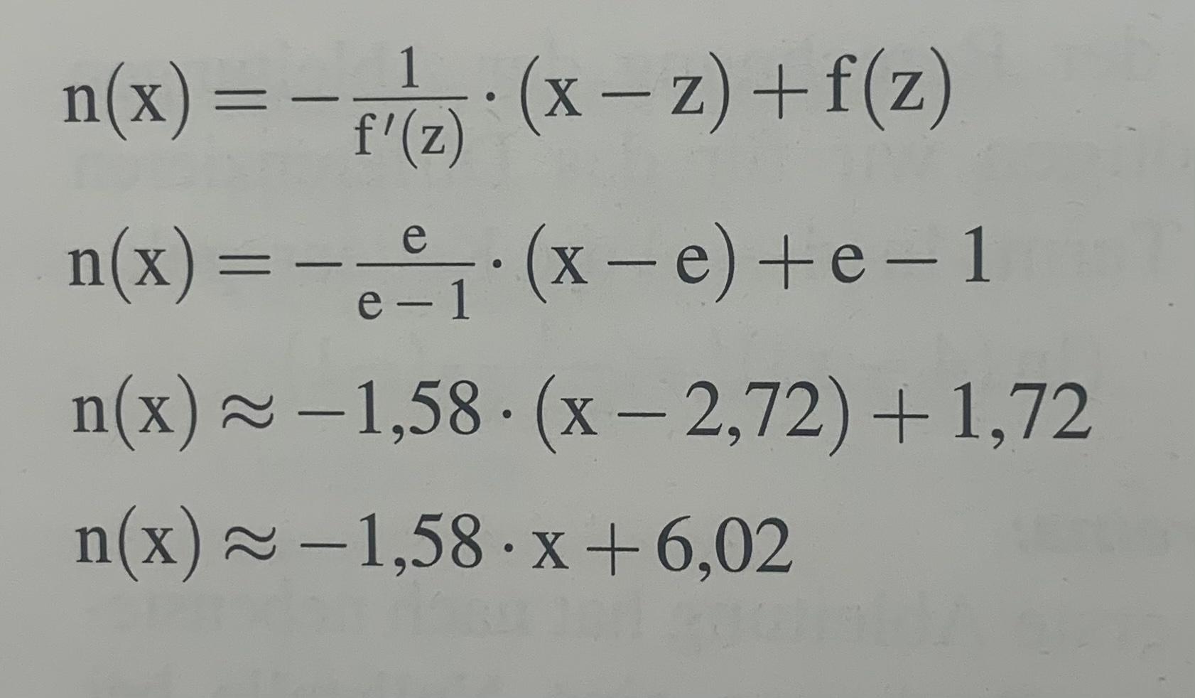 Normale einer Logarithmusfunktion? (Schule, Mathe, Mathematik)