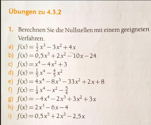 Nullstelle berechnen mit welchem Verfahren? (Schule, Mathematik, Funktion)