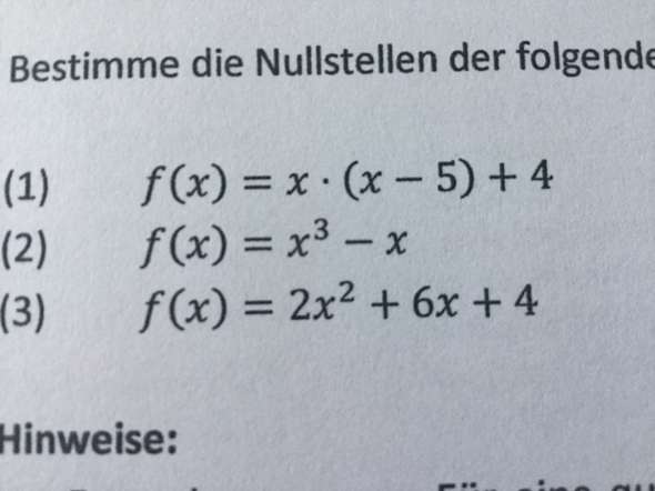 Nullstellen berechnen mit pq- Formel HILFEE? (Schule ...