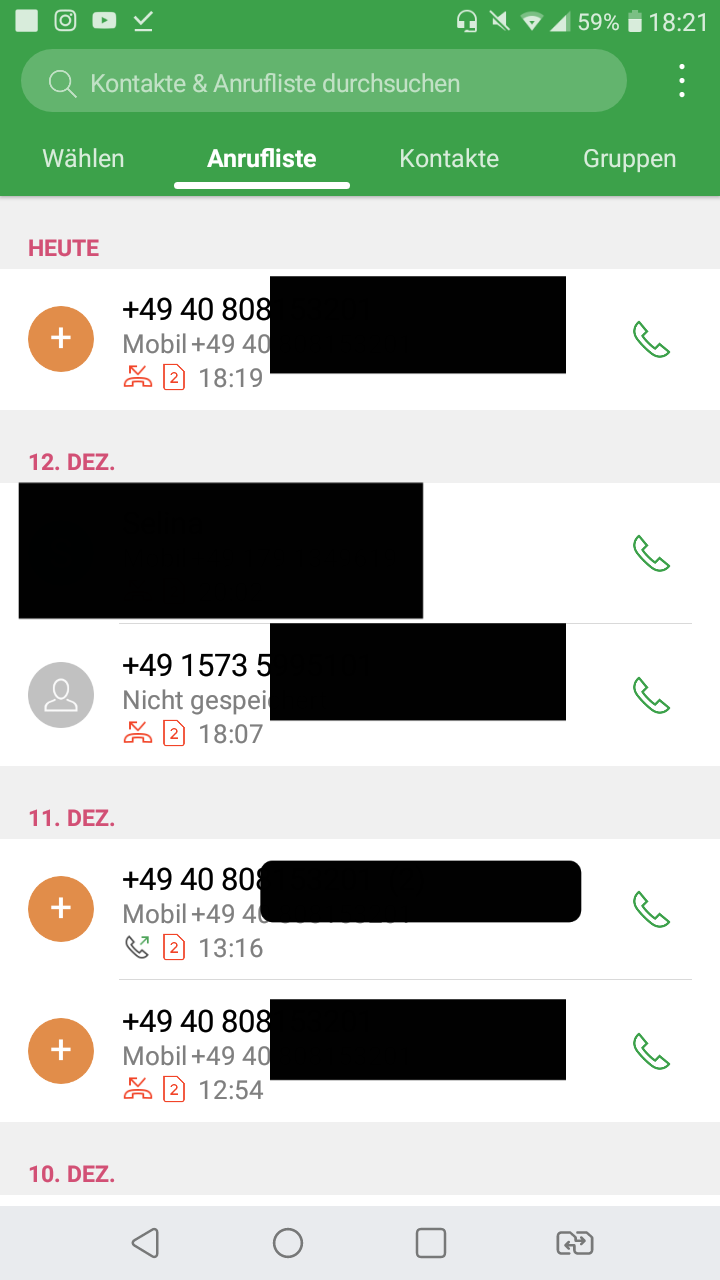 Nummer blockieren, ignorieren oder zurückrufen? (Technik, Handy ...