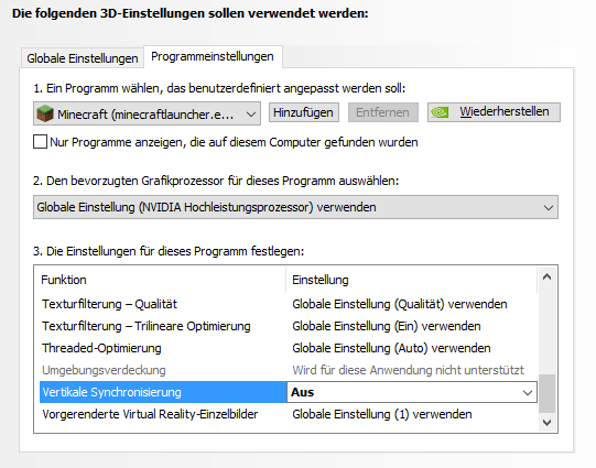 Nvidia Systemsteuerung - (Minecraft, Grafikkarte, Nvidia)