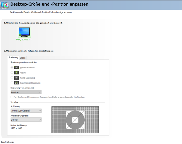 nvidia adjust desktop size and position