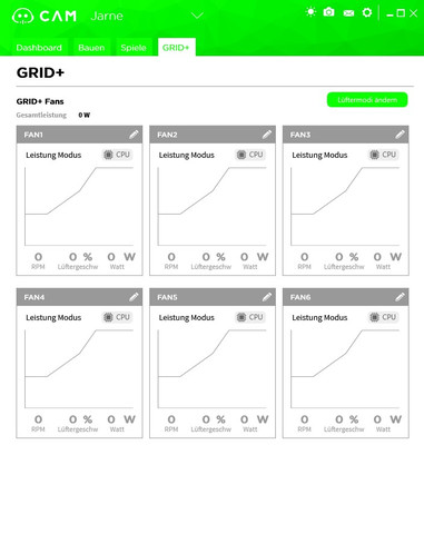 Screenshot von der Software - (Computer, Lüftersteuerung, NZXT Grid V2)
