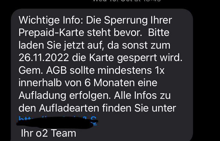 Was passiert wenn Prepaid-Karte nicht aufgeladen wird?