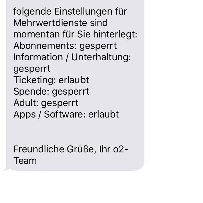 o2 per Handyrechnung und Drittanbietersperren?Apple Store ...