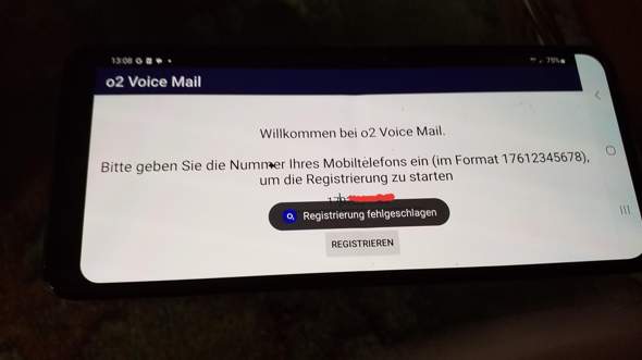 O2 Voice Mail-App: Beim registrieren soll ich meine Telefonnummer im ...
