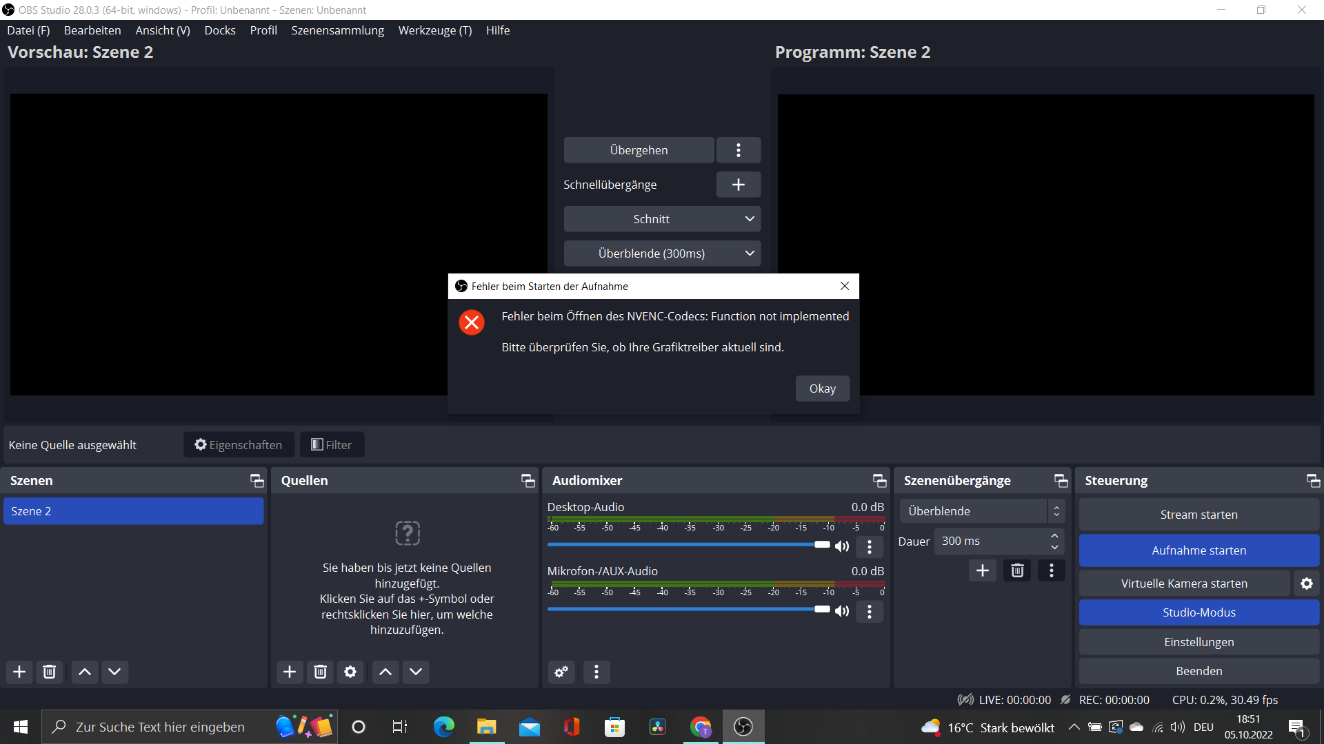 Obs Error 400 OBS Fehler? (OBS Studio)