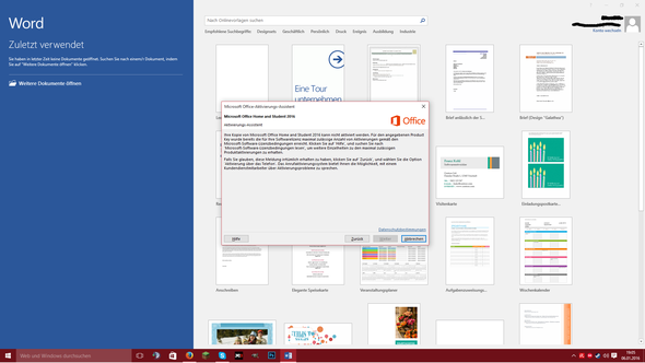 2. In Word - (Fehler, Microsoft, Key)