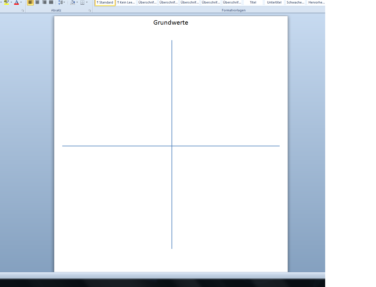 Word Blatt In 4 Teile _ Wie teile ich eine Seite im Word-Dokument in