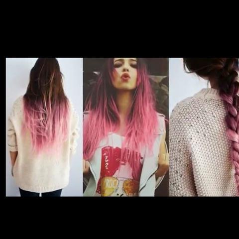 Vllt nicht so ein ausgewaschenes Pink sondern eher so ein bisschen kräftiges. - (Haare, Friseur, Färben)