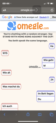 Omegle chat auf deutsch