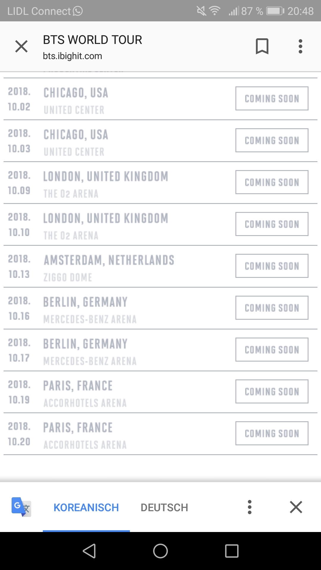 Bts Tour 2018 Schedule | Joshymomo.org