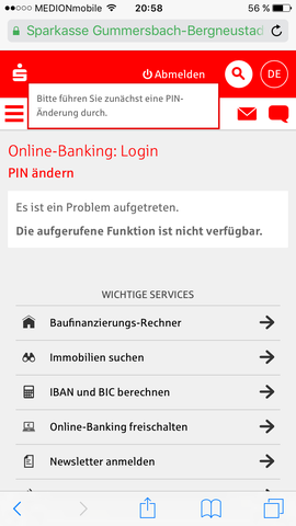 Online Banking Pin Andern Handy Smartphone Sparkasse