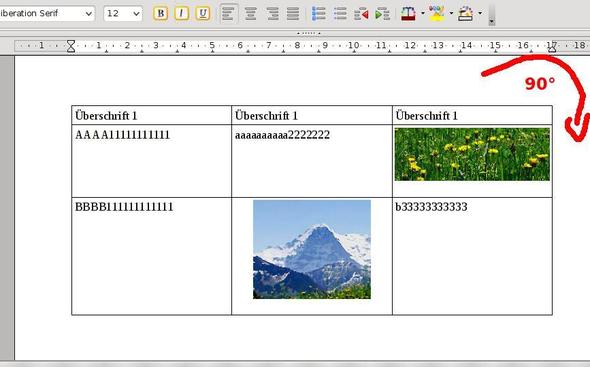 Openoffice Word Wie Kann Ich Eine Tabelle Samt Inhalt Um 90 Drehen Computer Internet Schreiben