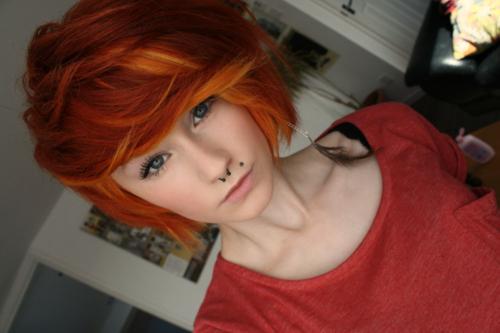 Orange Braune Haare Haarfarbe Farbe Rot Braun