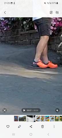 Orange-schwarze Schuhe vom Bild?