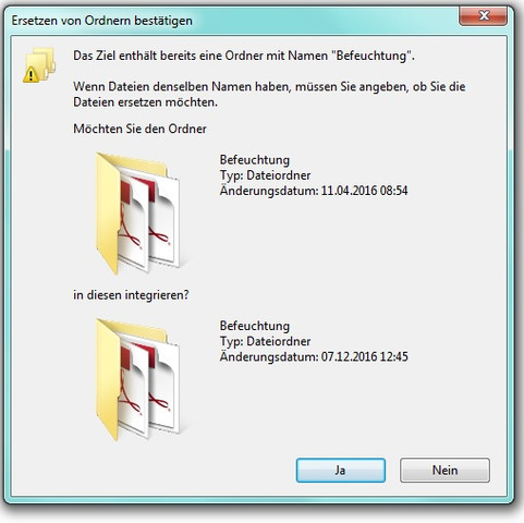 Ordner ersetzen - (Windows 7, Ordner)