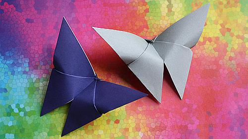 Origami Schmetterling - (basteln, DIY, Papier)