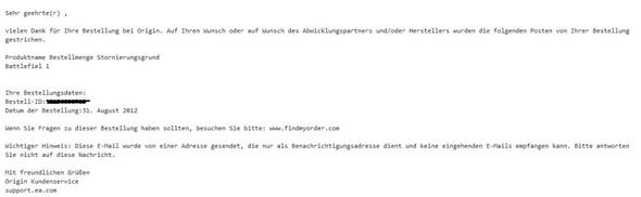 - (Bestellung, Battlefield 3, Origin)