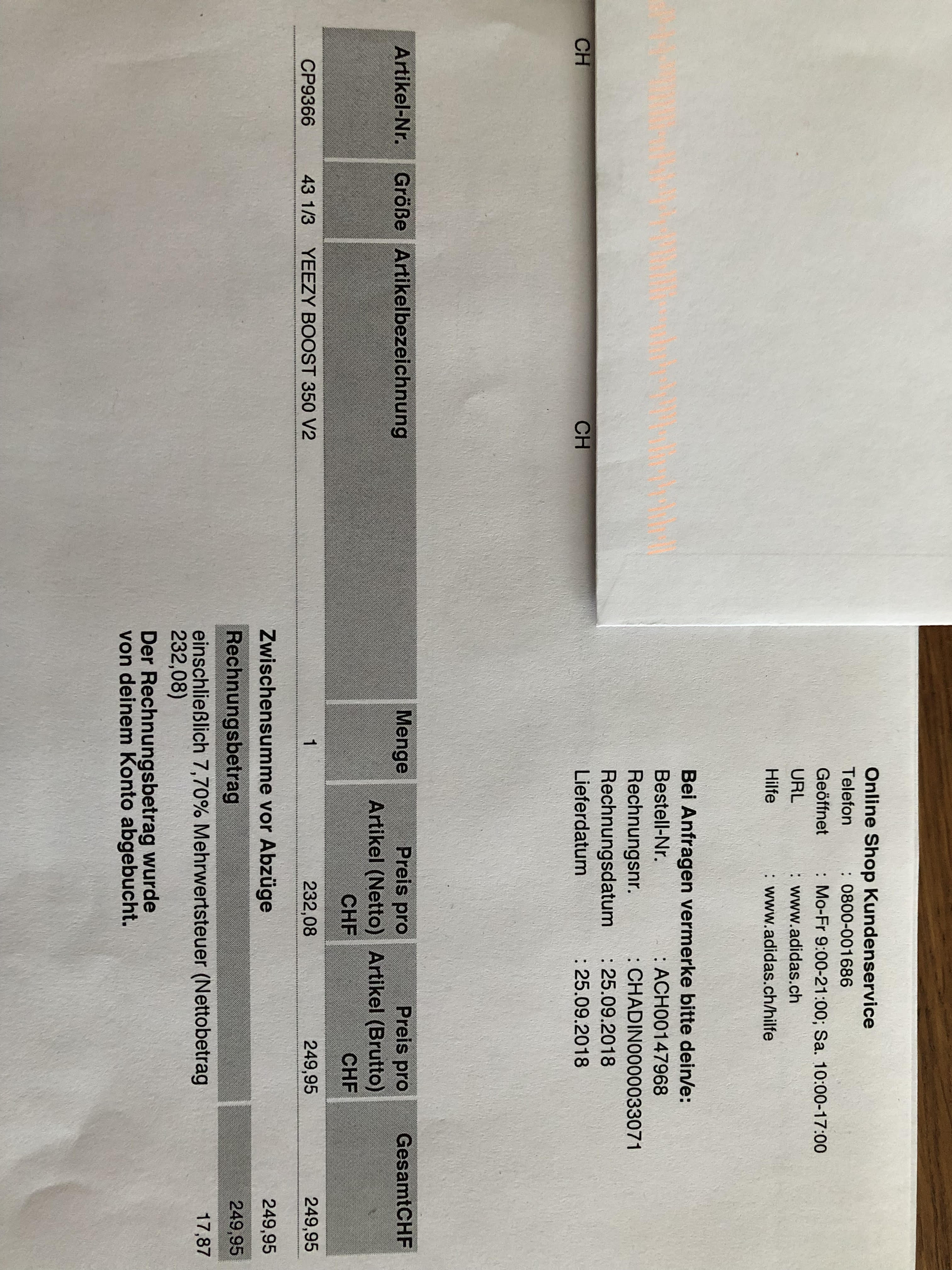 Original Rechnung Yeezy 350 Mode Schuhe Adidas